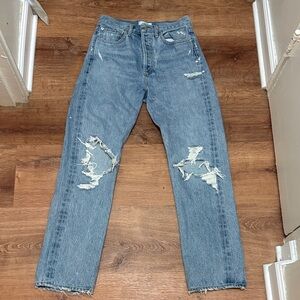 Agolde Straight Leg Blue Jeans Women Size 24